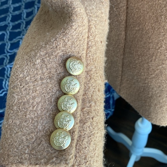 One/Third Camel Blazer Jacket Bouclé Size S - Picture 5 of 7